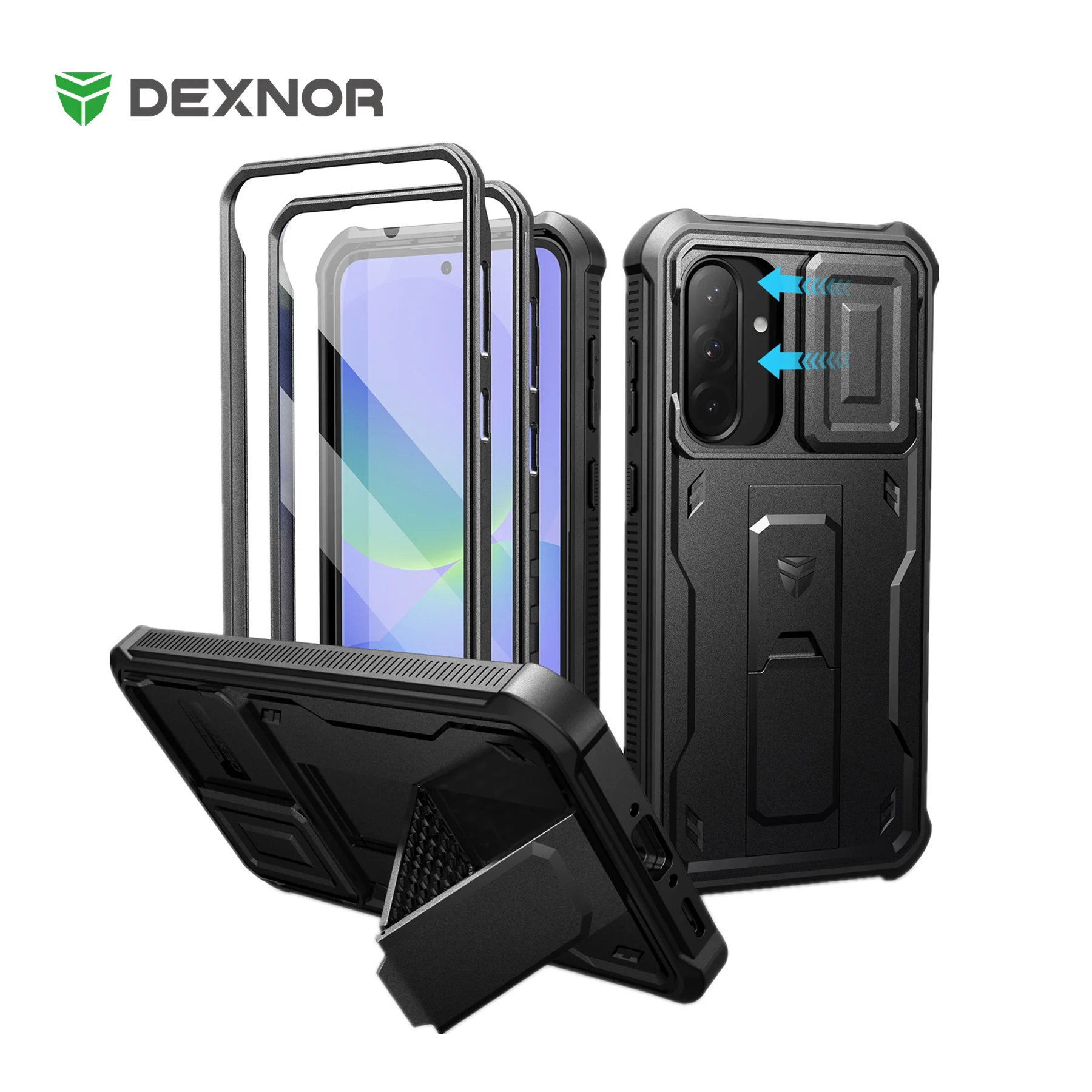 

Чехол для Samsung Galaxy A36-5G со встроенной магнитной сдвижной крышкой для камеры, сверхмощный защитный противоударный держатель в стиле милитари