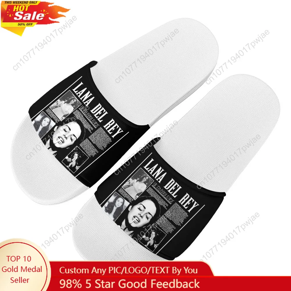 

Lana Del Rey Singer Slippers Home Water Shoes Mens Womens Summer Slipper Retro street Indoor Outdoor Shower light Pool Sandals