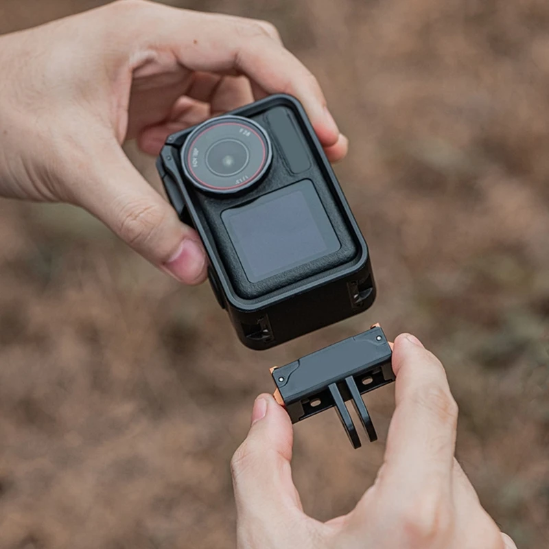 Adaptador montagem liberação rápida magnética flexível M17B para câmeras Action 5Pro