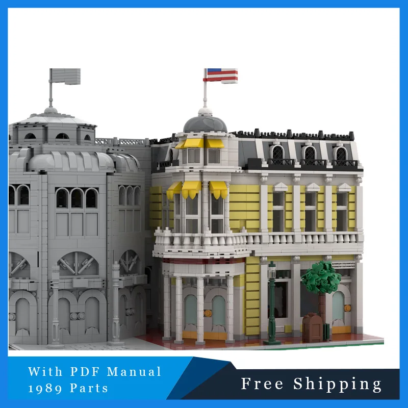 

1989 шт. MOC, серия строительных кирпичей, магазин одежды, строительный блок, модель, детская образовательная сборная игрушка, подарок на Рождество и день рождения