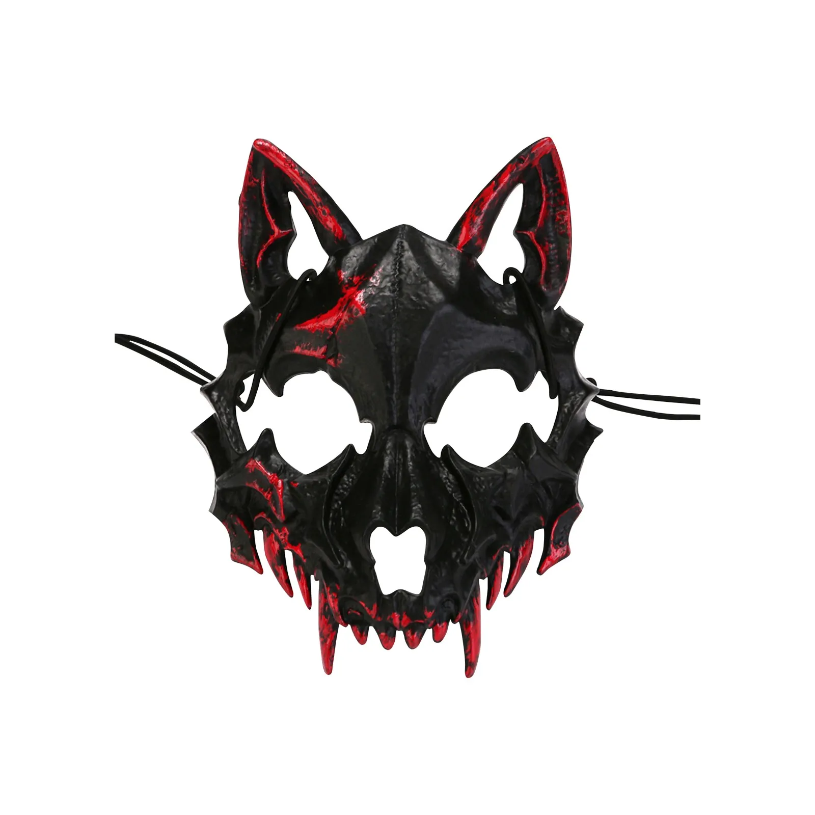 Maschera di Halloween Maschera a mezza faccia Cos Drago Dio Feroce Tigre Notte Forchetta Tengu Uomo Maschera di lupo Mascherata Prop Maschere di teschio spaventoso