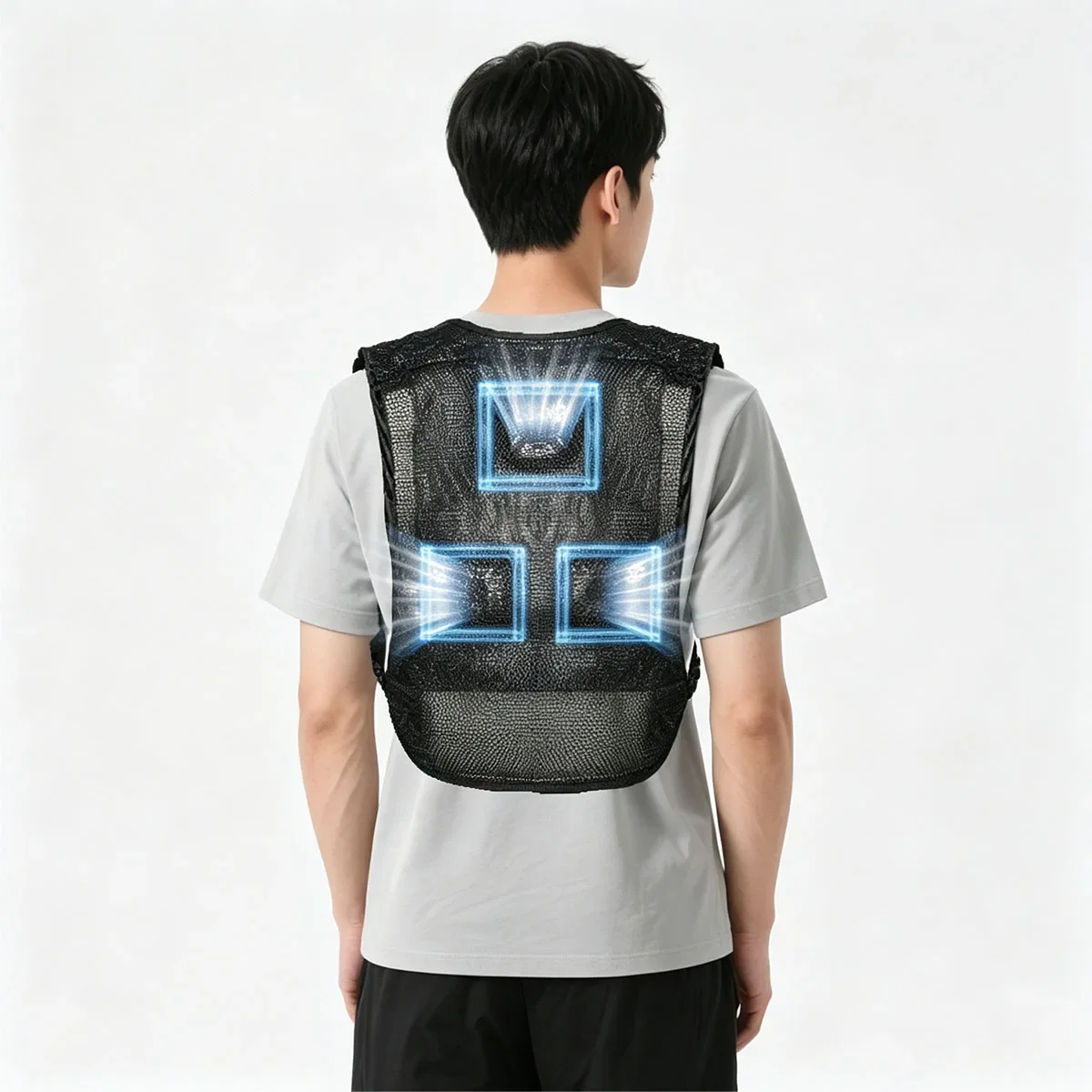 3 Peltier Semiconductor Cooling Vest USB 3 Speed Adjustable Summer Heat Relief Work Vest for Construction Fishing Factory Worker