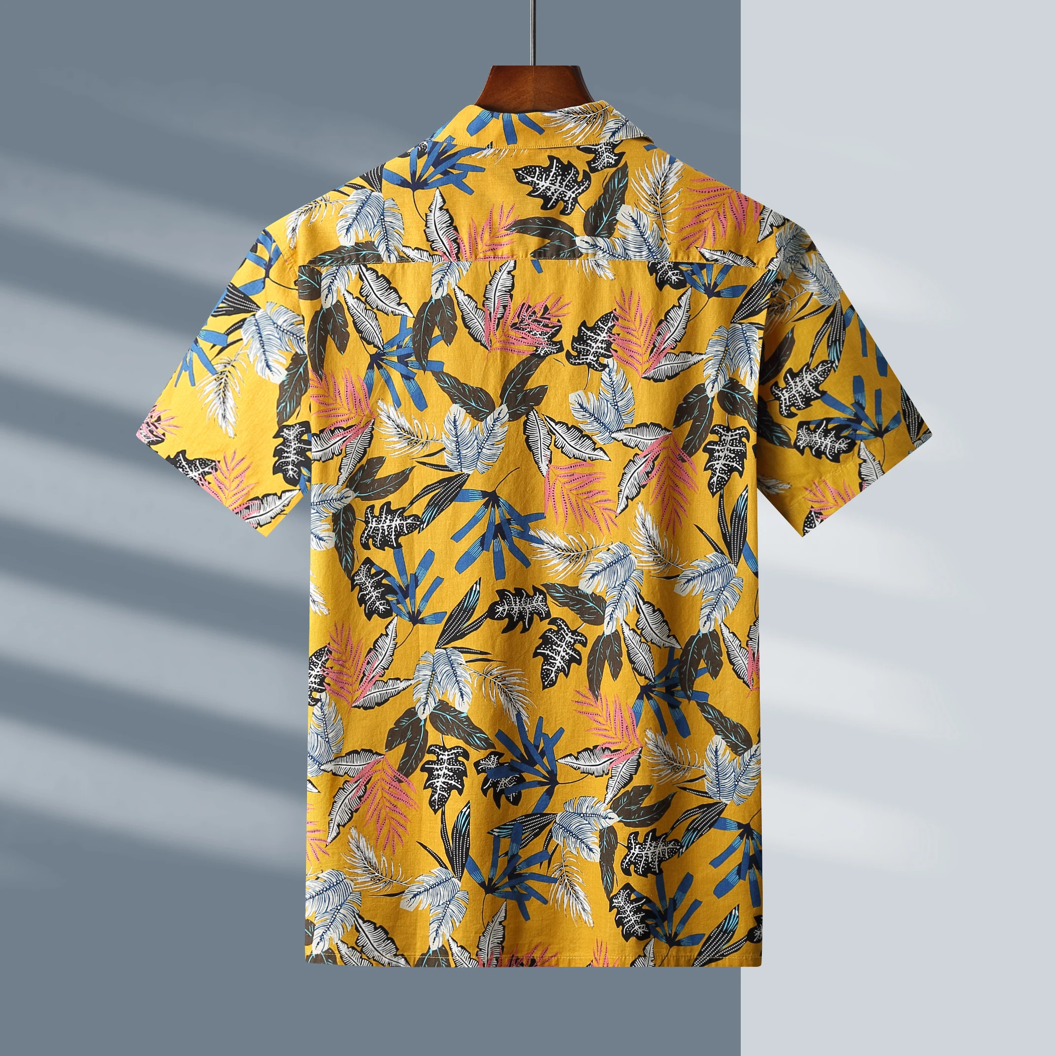 Camisa Floral de manga corta para hombre, algodón Hawaiano fino, informal, a la moda, novedad de verano, XL, 6XL, 7XL, 8XL