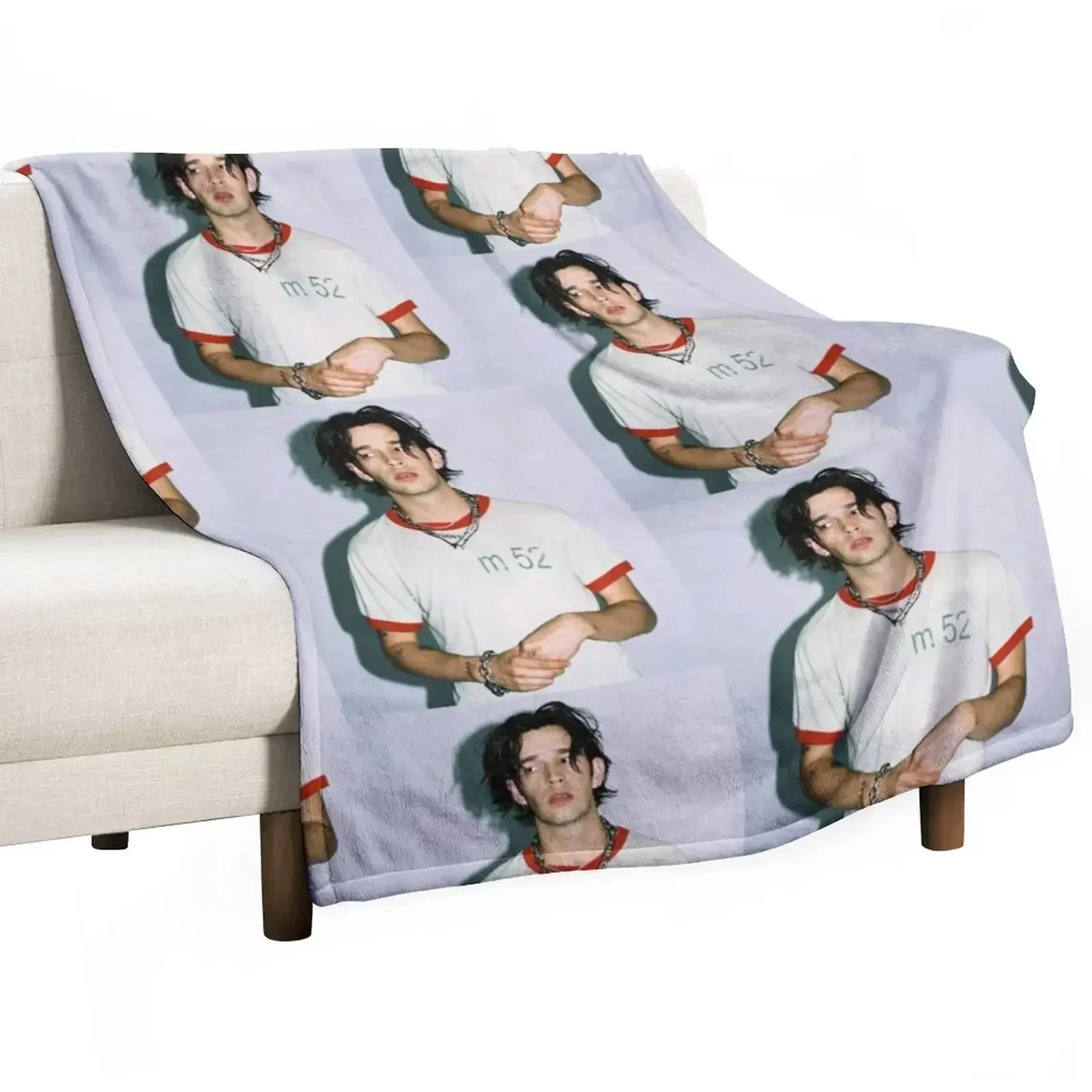 Matty Healy Throw Blanket Personalized Gift Designers Flannel Fabric Soft Blankets