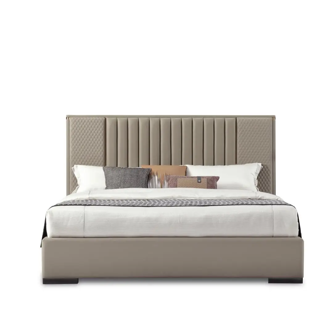 *Wide-Screen Luxury Indoor Bedroom Set Bed Set Custom Wardrobe Wooden Indoor Wardrobe Modern Italian Home Furniture Set