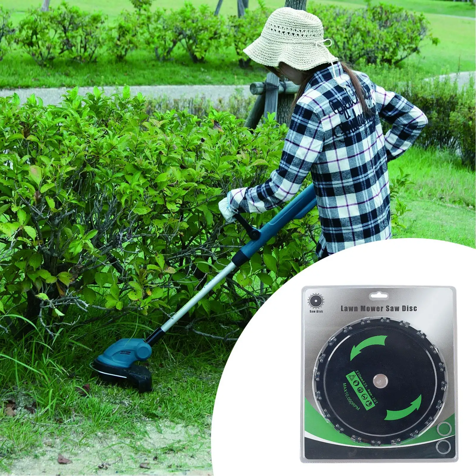 

Chainsaw Brush Cutter Blade 9” 20 Tooth for Home Orchards Woodland Clearing