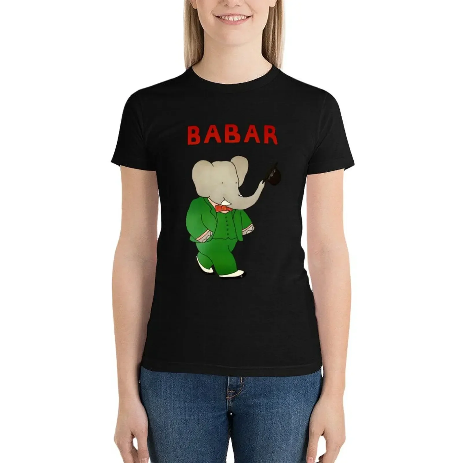 Babar T-Shirt vintage clothes funny t-shirts for Women loose fit