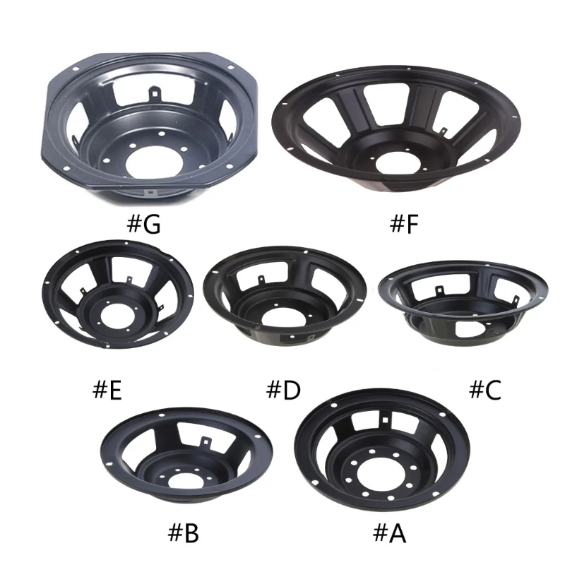 4/5/6.5/8/10/12 inch Speaker Aluminum Round Basin Frame Speaker Basket Subwoofer Holder Repair Parts Accessories