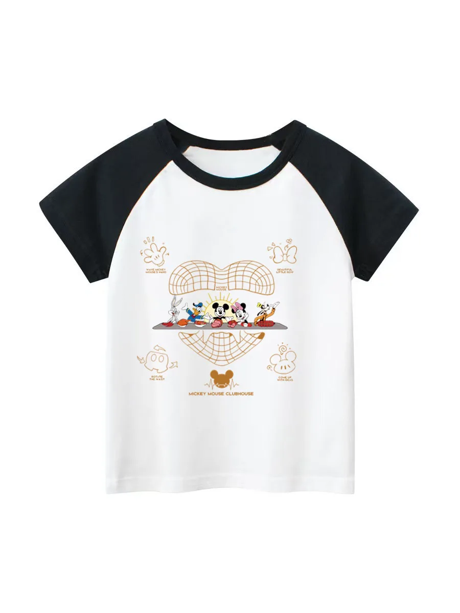 

Men Mickey and Friends T Shirts Mickey and Pluto Retro Cotton Clothing Fashion Short Sleeve Crew Neck Tee Shirt Boys T-Shirt