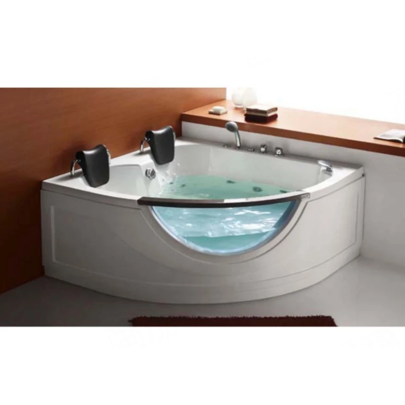 Modern Design Triangular Acrylic Swirl Angle Immersion Spa Bath