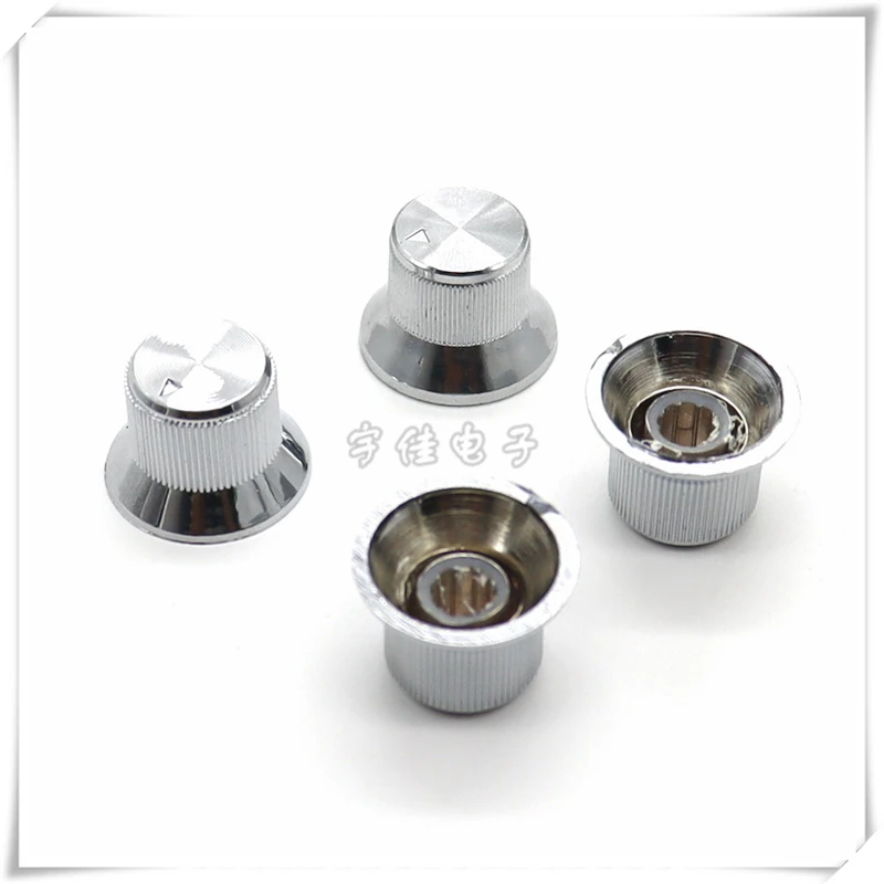5PCS 20*14MM Plastic Electroplating Knob Cap Potentiometer Knob Cap Audio Power Amplifier Adjustment Switch Button Silver