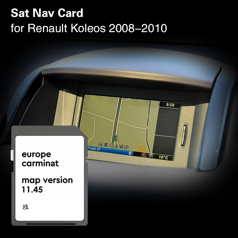 Carminat 11.45 for Renault Koleos 2008 2010 Car Navigation SD Map Card Cover Europe Germany France Poland