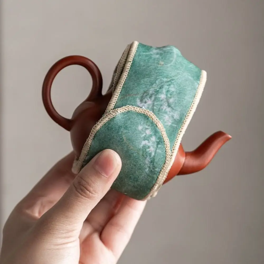 

Flower Tea Set Protective Cover Chinese Style Anti-Drop Tea Pot and Cup Holder Bump-proof Tea Accessories Protection