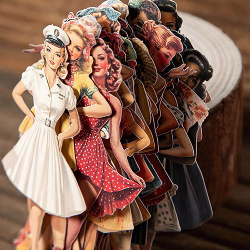 Mr. Paper 25 sheets/pack female character stickers multi professional clothing female clothing stickers Children's Day gifts