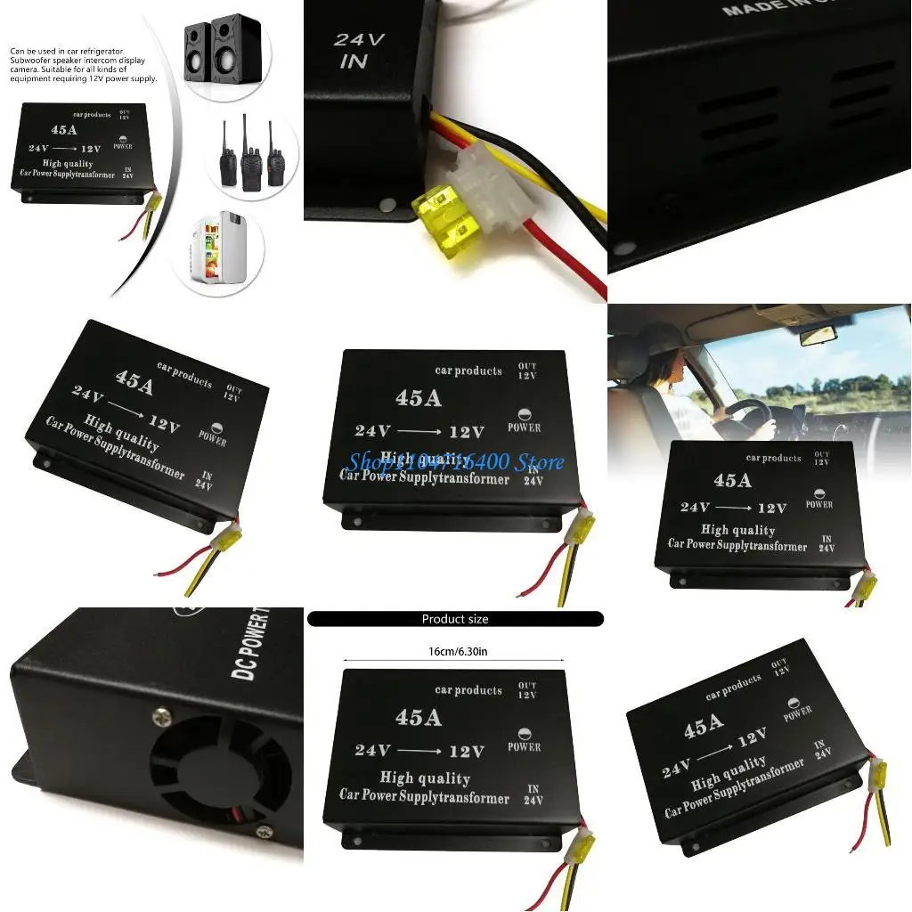 

y1gd High Efficiency 45A Converter 24V To 12V Reduction Suitable For Trucks Campers Trailers With Secure Installation