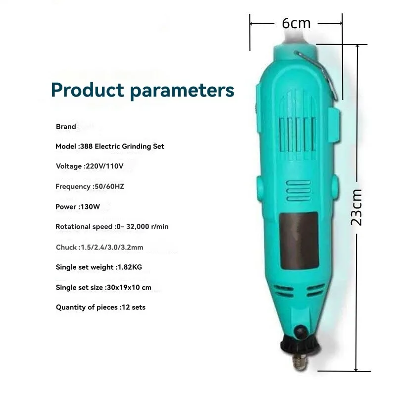 AT21-110V Power Tool Electric Mini Drill Grinder Engraver Polisher Mini Rotary Tool US Plug