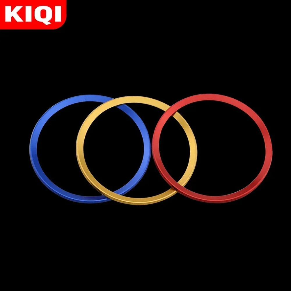 3D Aluminium Trim Car Steering Wheel Cover Logo Ring Sticker Fit for Audi A1 A3 A4 A5 A6 A7 Q3 Q5 S3 S5 S7 TT Auto Accessories