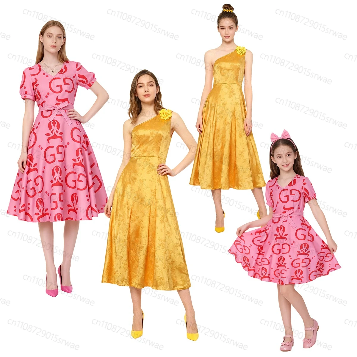 

Anime Cartoon Cosplay Costume Crazy Animals City 2 LuLu Judy Kids Adult Evening Gown Yellow Flowers Pink Dress Clothes