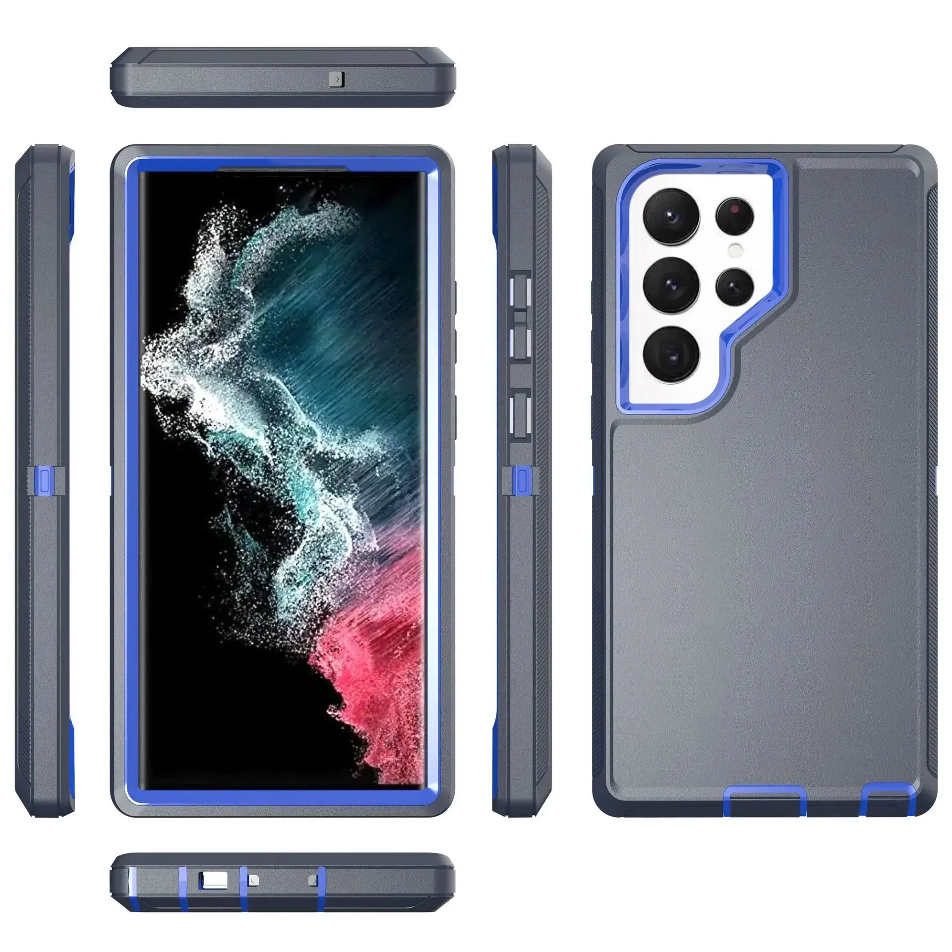 3INI For Samsung Galaxy S21 S20 S22 S23 ULTRA S10 S8 S9 Plus Note 20 10 9 8  Heavy Duty Shockproof Armor dustproof Phone Case