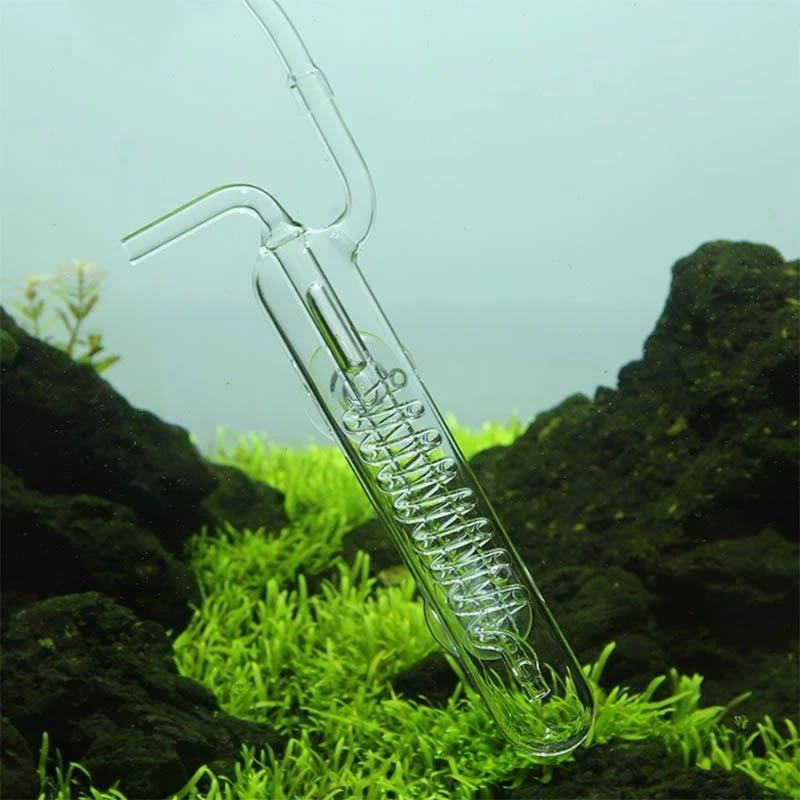 Y3NA CO2 Diffuser Spirals Bubble Counter for Aquarium Planted for Tank High-Transparent Glass Aquarium Supply Accessories
