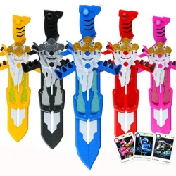 MiniForce X Deformation Weapon Gun Mini Force, espada de transformación de tres modos, juguetes con sonido y luz, figuras de acción, juguete para niños