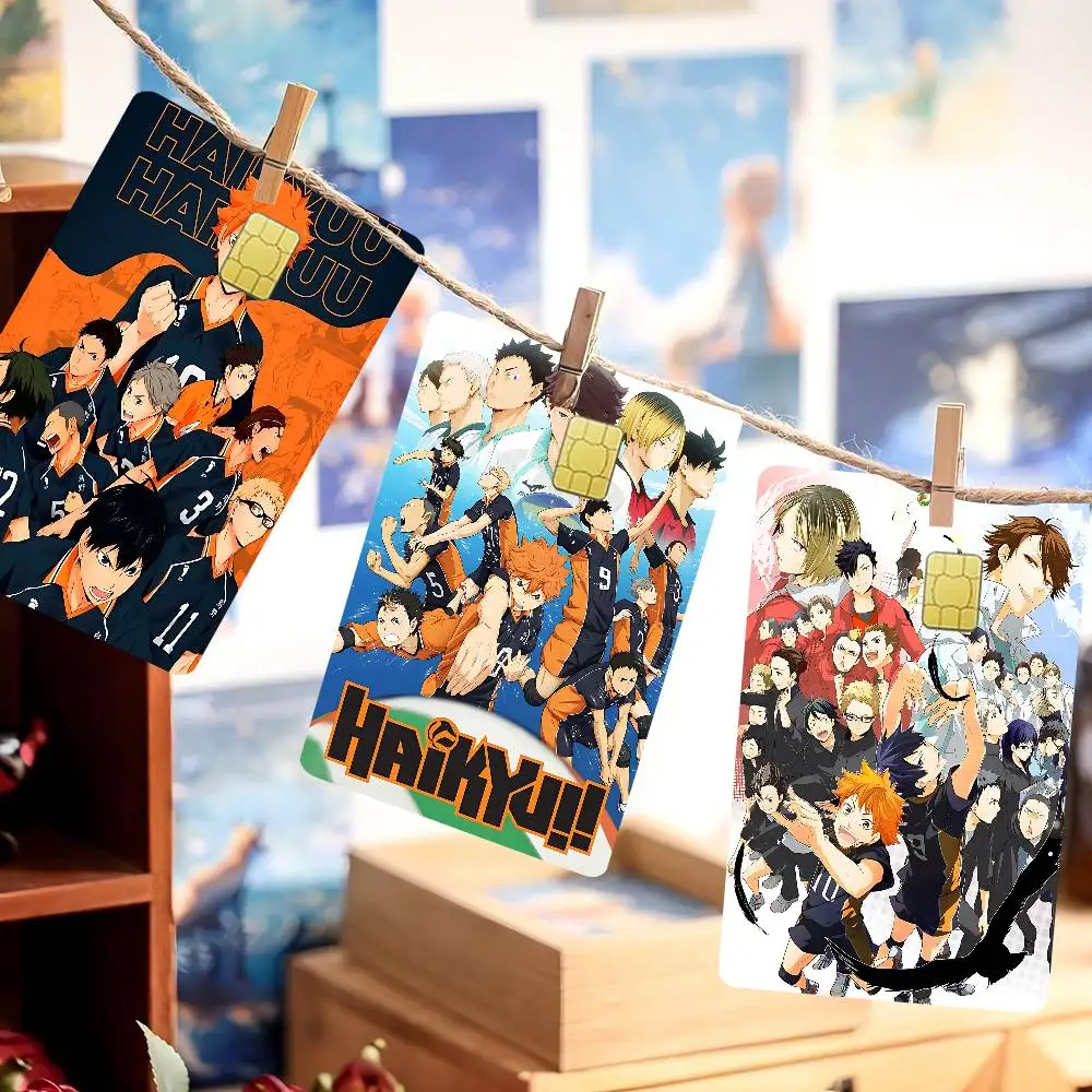 H-Haikyuu!! Anime Sticker Film Skin Cover für Kreditkarte, Debit, Bankkarte vorne