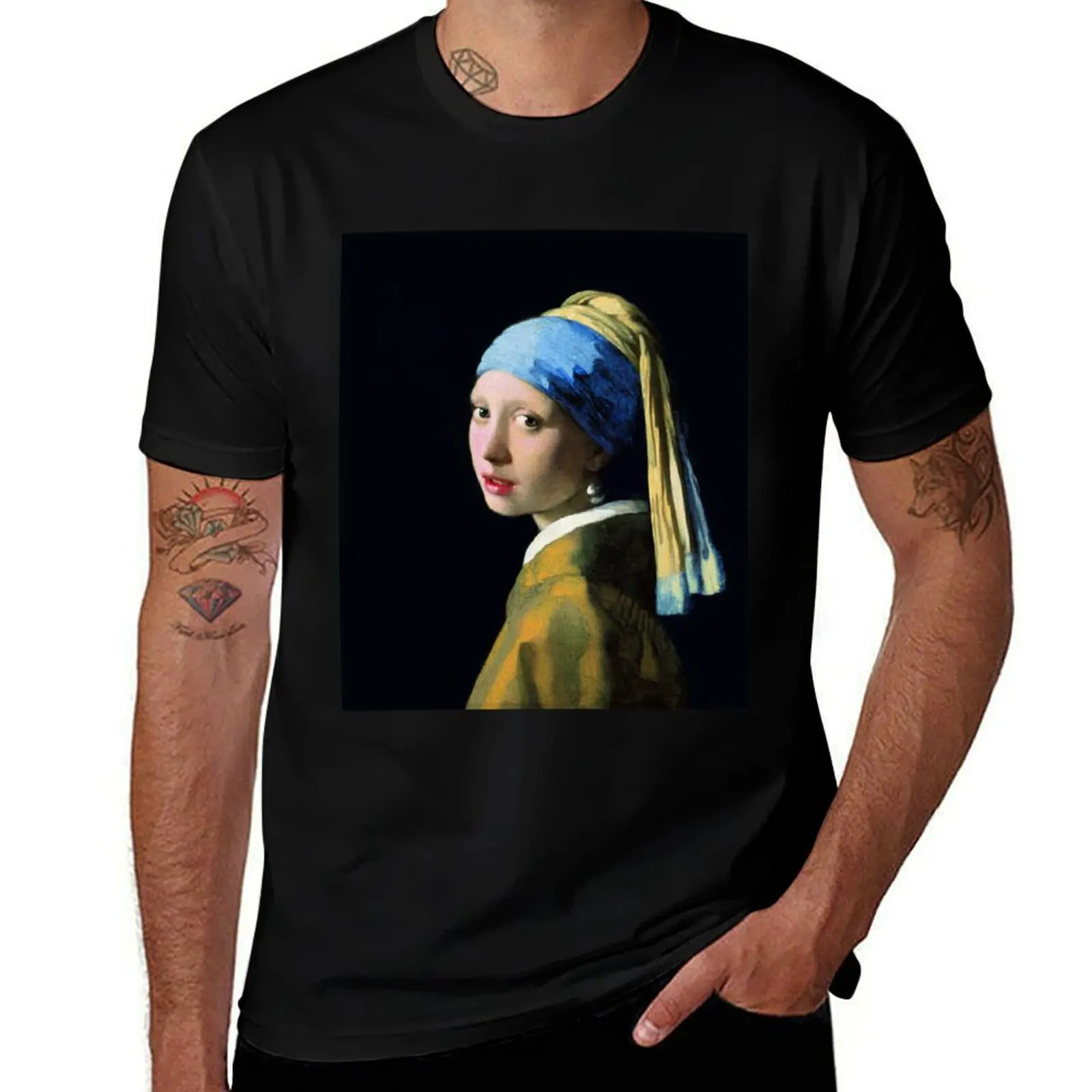

Jan Vermeer Girl With A Pearl Earring T-Shirt vintage t shirts customizeds anime figures mens graphic t-shirts pack