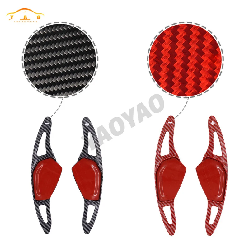 Car Interior Accessories ABS Carbon Fiber Steering Wheel Paddle Shift For Skoda 2020 Octavia A8 MK4 ENYAQ IV RS VRS Karoq Kodiaq