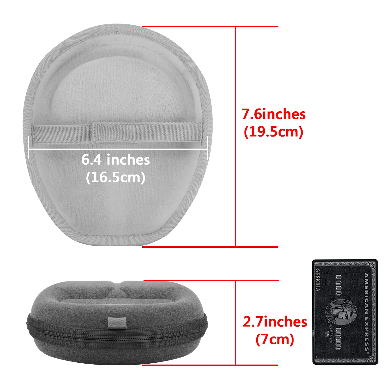 Geekria funda protectora Compatible con Beats Studio Pro, Solo3.0, Solo2.0, SoloHD, EP, auriculares Mixr