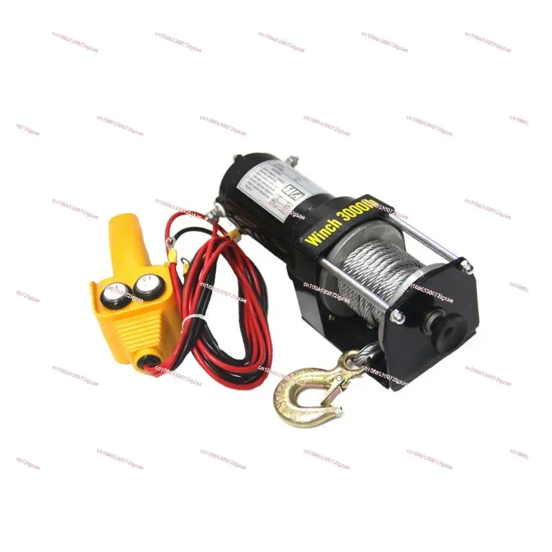 Vehicle Self-rescue Off-road Electric Winch 3000lb 12V 24V Off-road Vehicle Winch Traction for Vehicle Crane