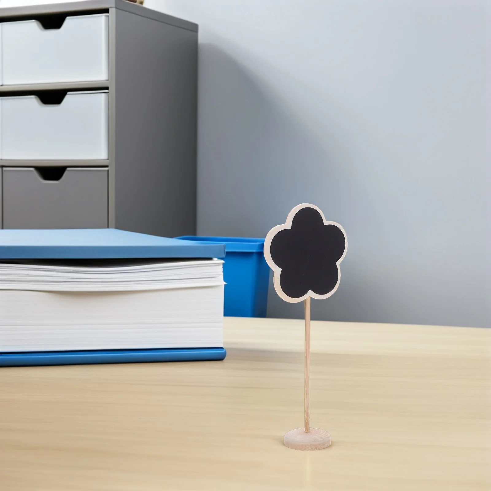 

20pcs Mini Chalkboard Message Board Small Blackboard Sign For Kitchen Menu Daily Reminders Tabletop Use Flower Shape Decorative