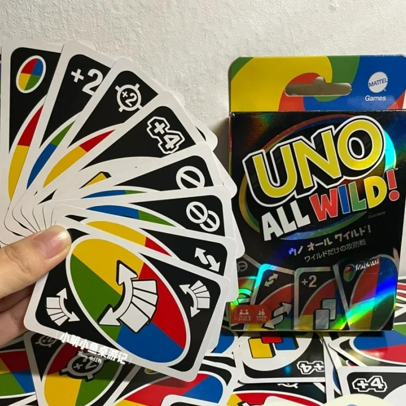 

Открытки для настольных игр Uno All Wild, игральные карты, железная коробка для всей семьи, развлечение, отдых, ПВХ, водонепроницаемые подарки на день рождения для друзей