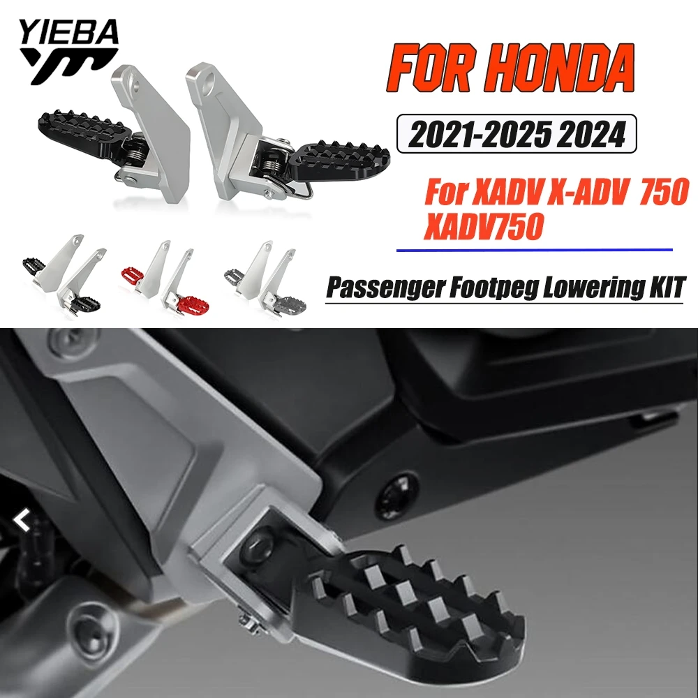 

Motorcycles Accessories Rear Foot Pegs Passenger Footpeg Lowering KIT For HONDA XADV X-ADV X ADV 750 XADV750 2021-2023 2024 2025