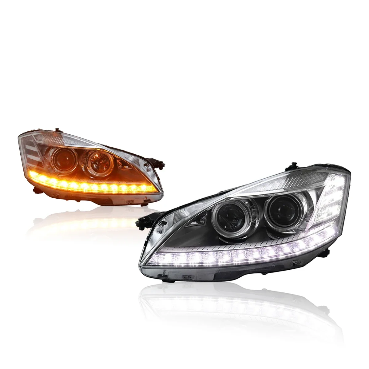 

Автомобильные фары для Benz S-Class W221 2006-2009, обновление, модифицированное для новых динамических указателей поворота, дневные ходовые огни