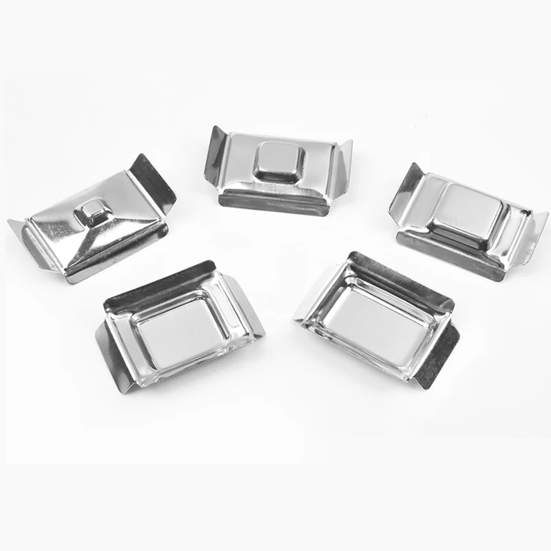 Laboratory tools Stainless Steel Sample Embedding Box Bottom Mold Paraffin Embedding Mold experiment Laboratory supplies ,5Pcs