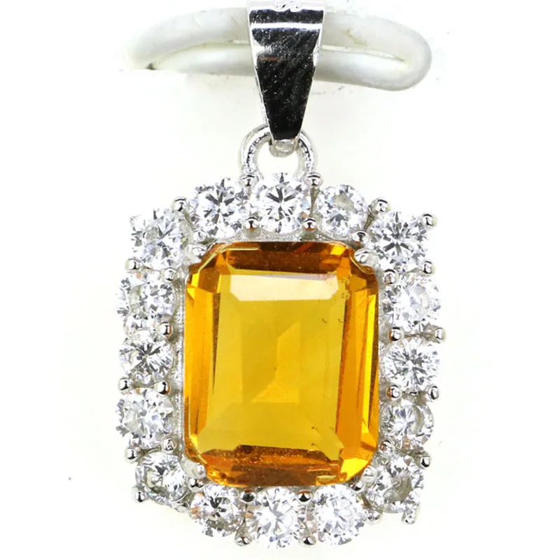 

Купите 5, получите 1 бесплатно 21x13 мм, роскошный кулон из золотого цитрина и кунцита, танзанит, родолит, гранат, настоящий кулон из твердого серебра 925 пробы