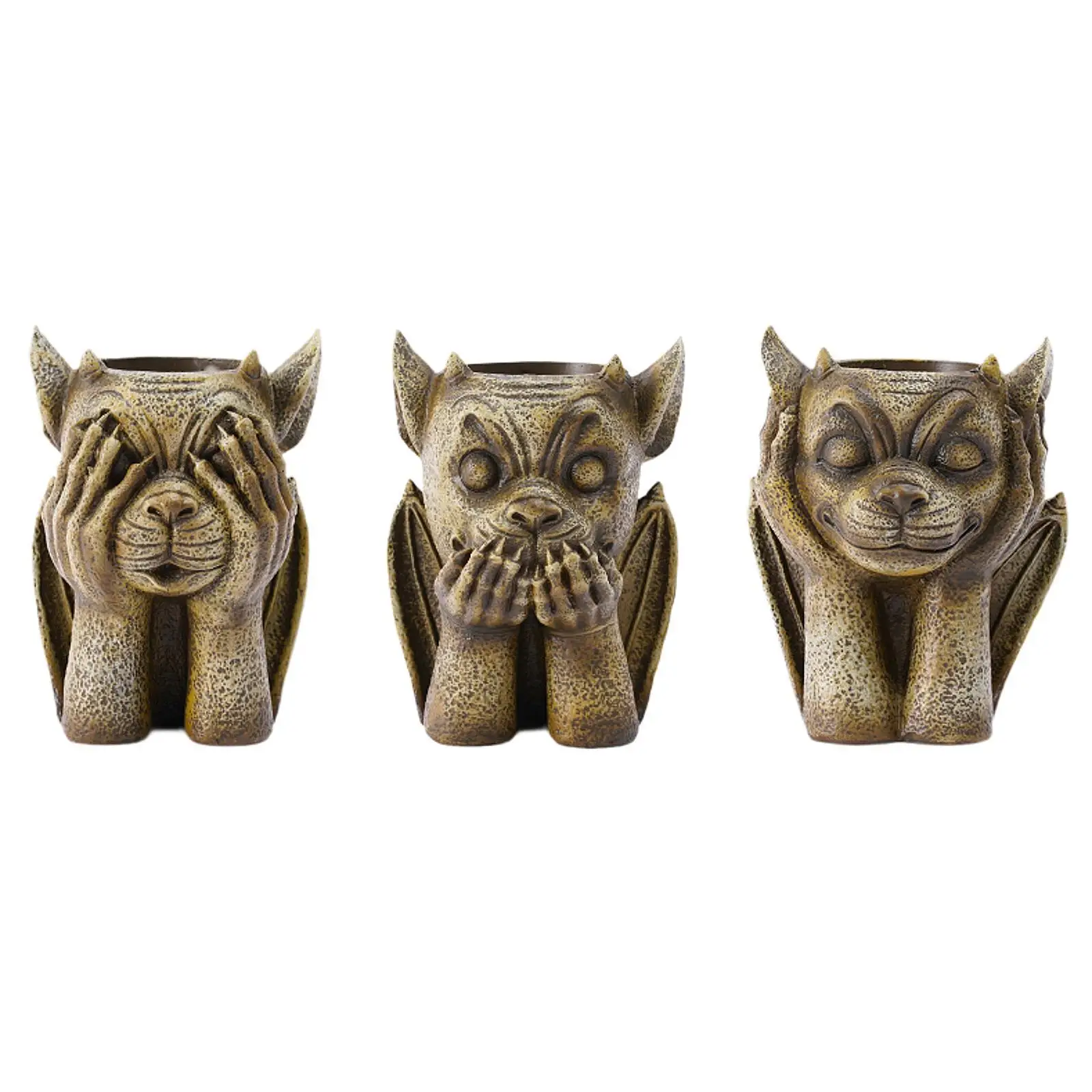 Gargoyle Sculpture Small Crafts Gift Gothic Figure for Halloween Patio Yard