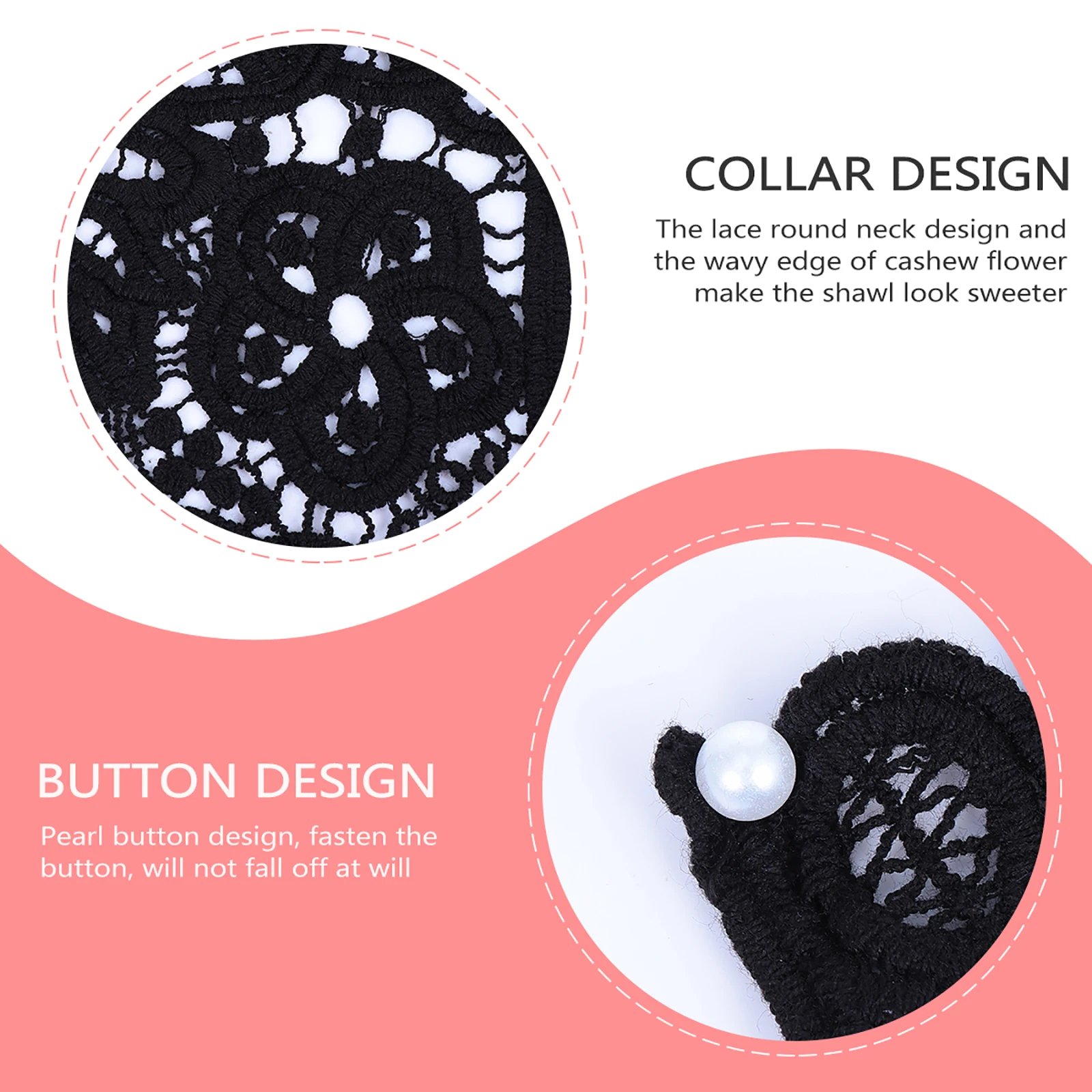 

Hollow Lace Collar Women Detachable Round Neck Lace Small Flower Pattern Water-Soluble Hollow Neckline Clothes Accessory