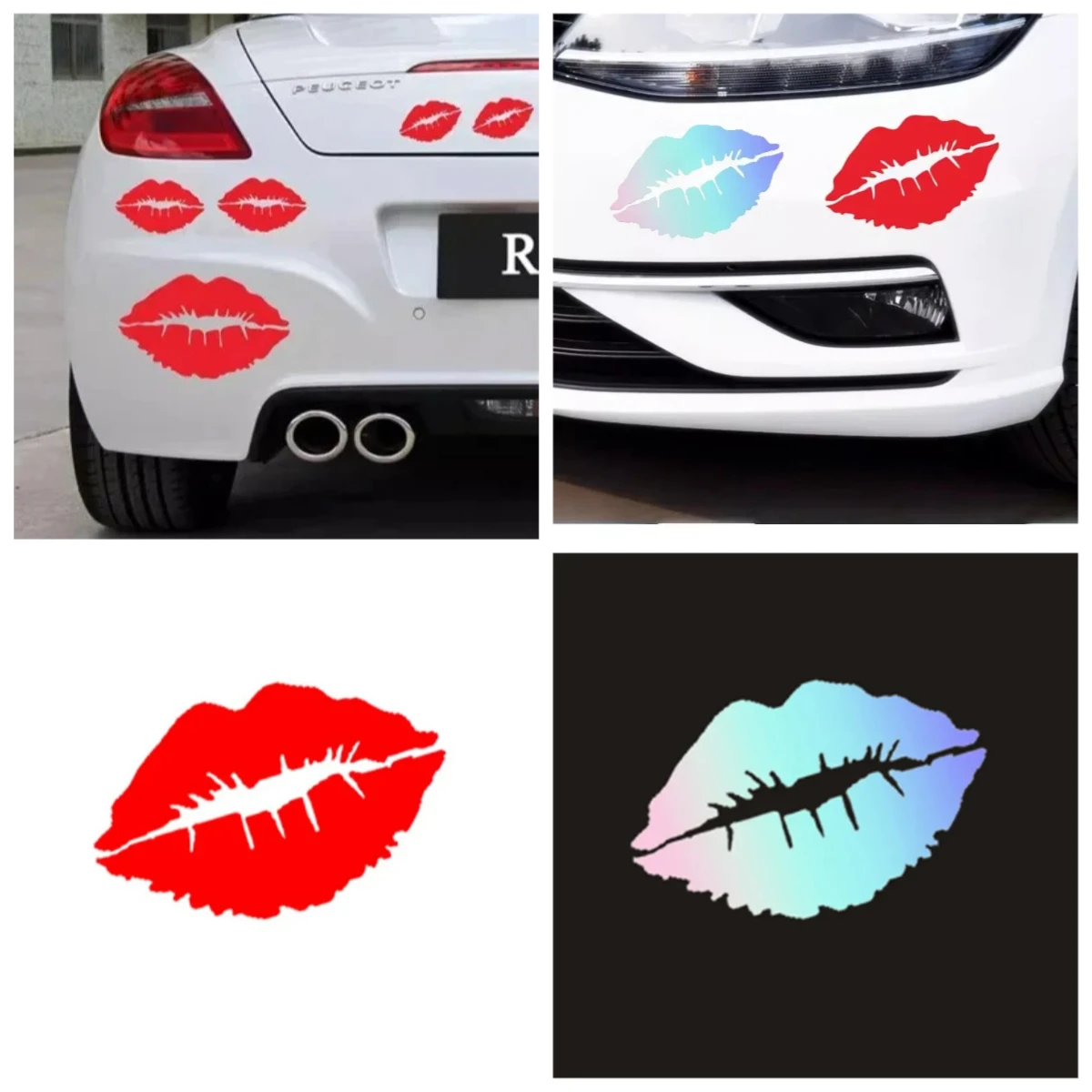 

Creative Red Lip Car Sticker PVC Vehicle Smudge Covering Body Decoration Bumper Sticker