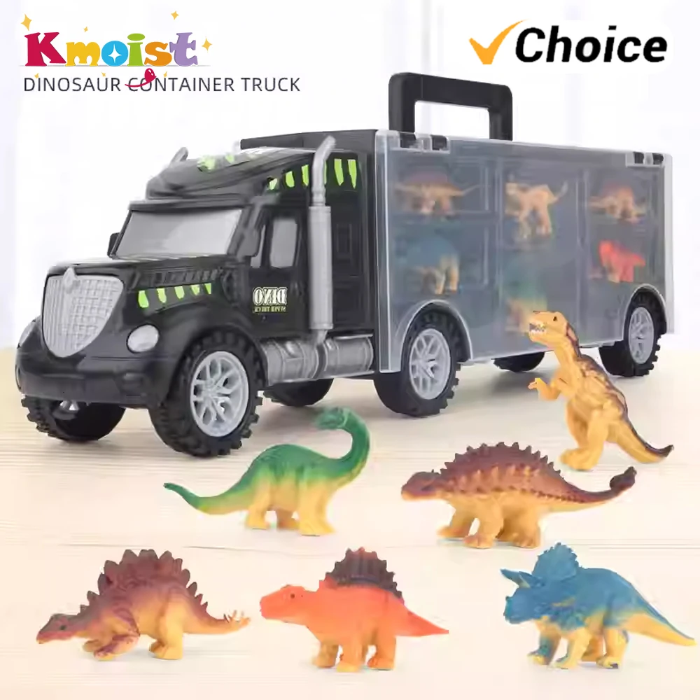 

Large Truck Storage Atmospheric Portable Container Car Truck Tractor Dinosaur Transporter Toys for Boys Children's Xmas Gifts