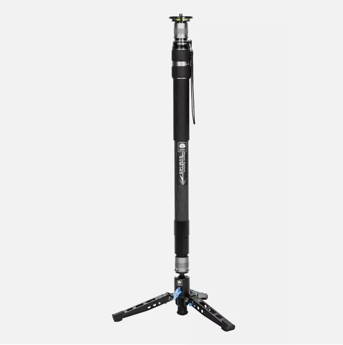 Monopé Rápido SIRUI SVM-145 com Pés, Monopé Profissional de Fibra de Carbono de 57”, Carga Máxima de 22lbs