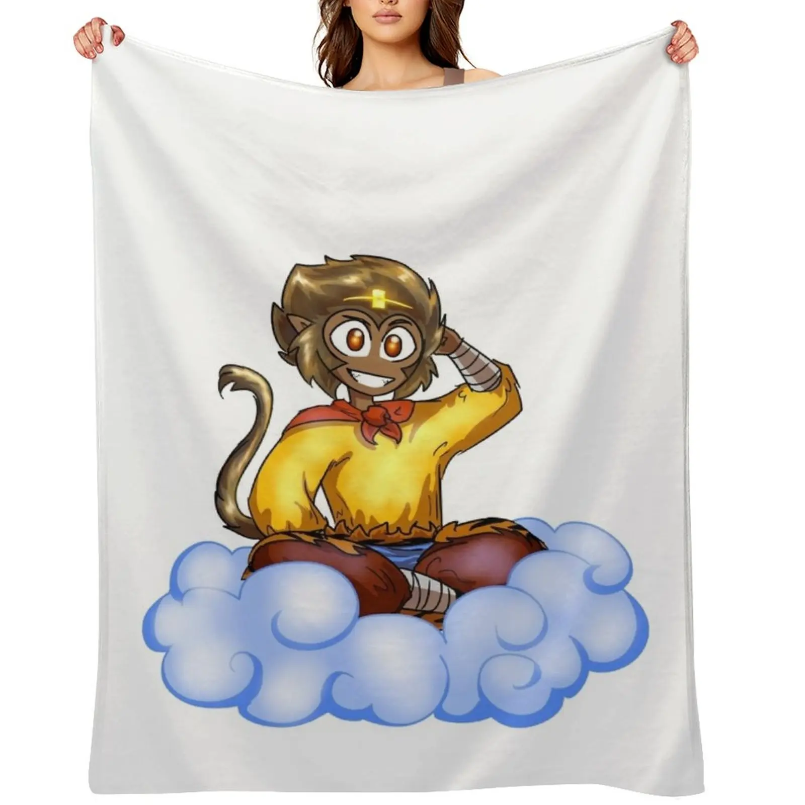 

Monkey King Throw Blanket Personalized Gift Loose for sofa Decoratives Blankets