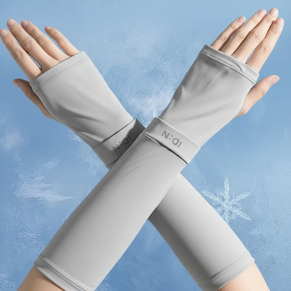 

Unisex Ice Silk Sun Protections Arm Sleeves UPF50+ UV Protections with Mosquito-Repellent for Summer Outdoor Activities