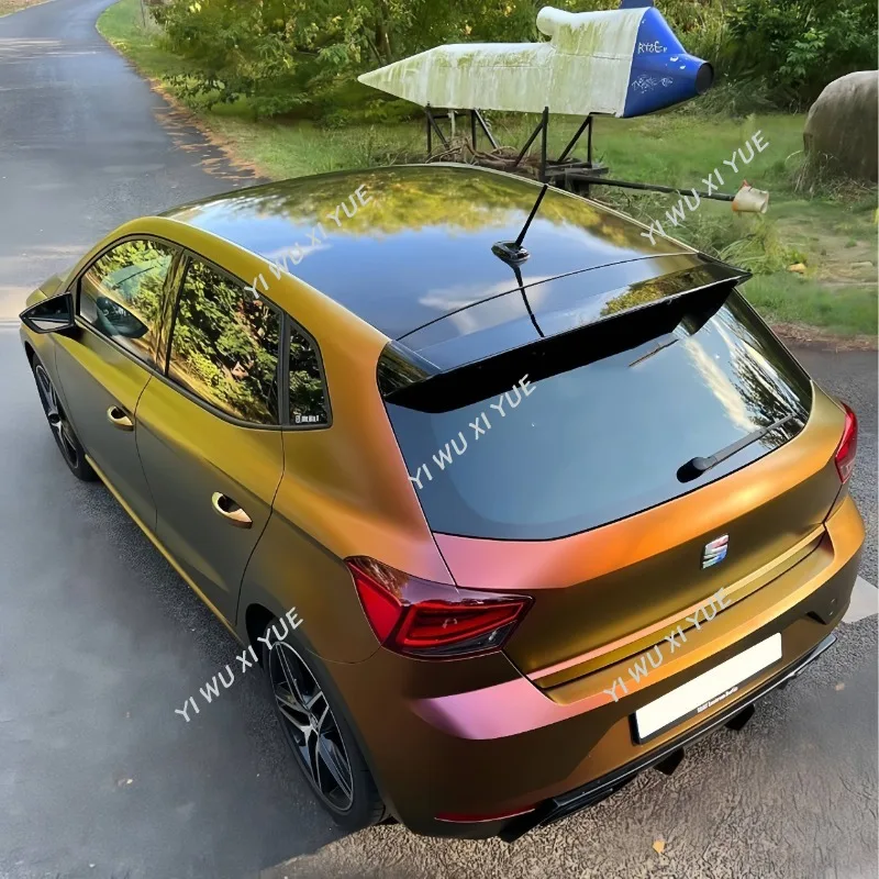 For Seat Ibiza Mk5 6F 5Door Hatchback 2017-2023 Gloss Black Car Rear Roof Spoiler ABS Car Rear Trunk Spoiler Wing Bodykit Tuning