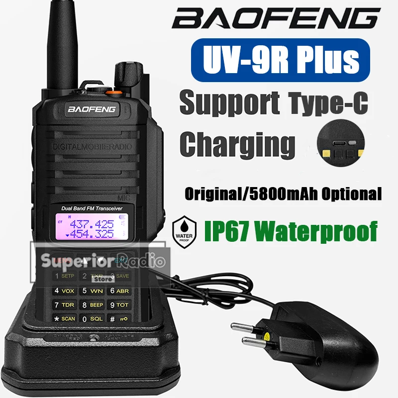 baofeng-uv-9r-プラストランシーバー-type-c-ip67-防水大容量長距離ポータブル-vhf-uhf-トランシーバー狩猟アマチュア無線