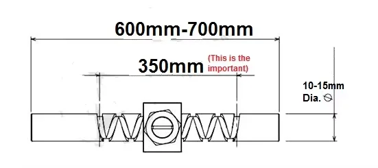 Custom Reciprocating Screws with Nuts 650mm Length 350mm Stroke 15mm Diameter