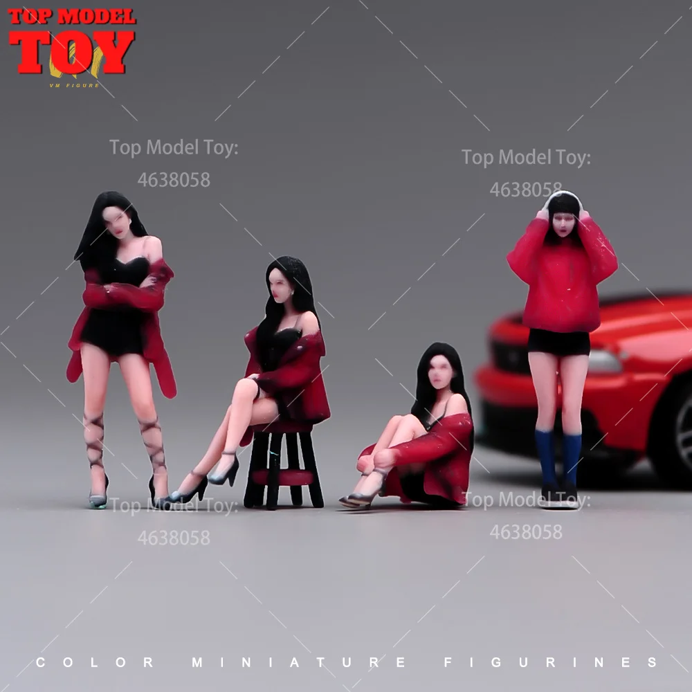 1/64 1/43 1/24 1/18 Scale Sexy Cute Beauty Standing Sitting Girl 3D Print Female Scene Props Figures Model For Cars Vehicles Toy