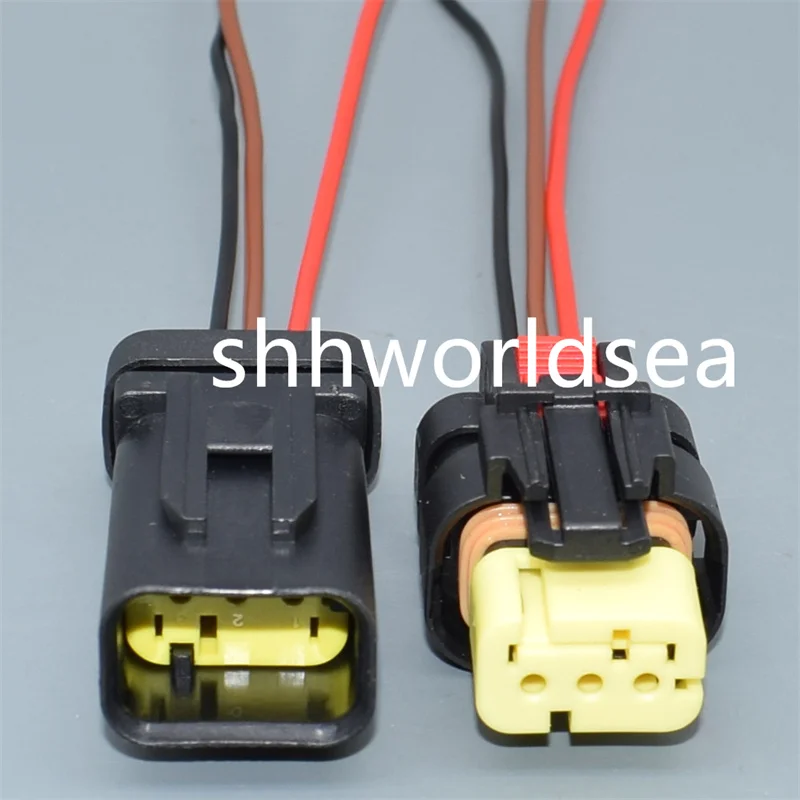 

Shhworldse 1Sets 3 Pin Auto Waterproof engine oil pressure camshaft sensor Plug Connector For CAT Excavator 776429-3 776523-3