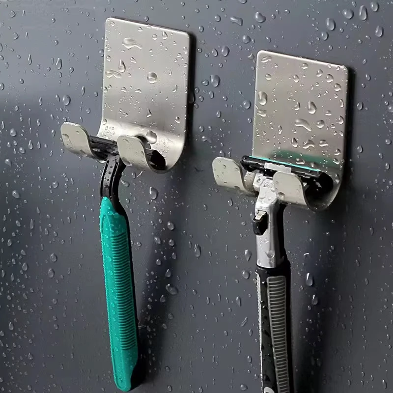 Shaving Razor Holder Multi-function Men Shaving Shaver Storage Hook Wall Shelf Razor Rack Bathroom Kitchen Accessories Hooks