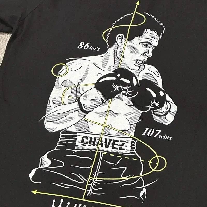 Julio Cesar Chavez Boxing For Fan Cotton Black T Shirt El1017